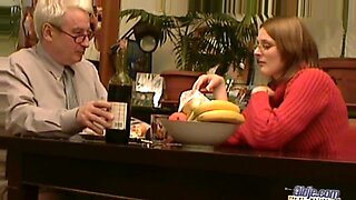 Old-young pair explores deepthroat skills and cum play.