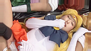 Sailor Moon cosplayers engage in wild POV sex and creampie.